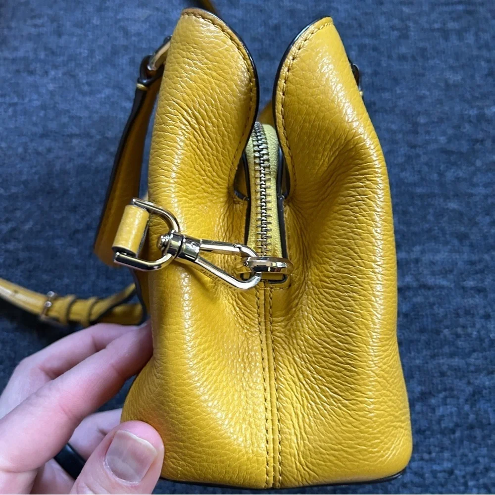 Kate Spade Womens Canary Yellow Jackson Three Compartment Satchel Handbag Small